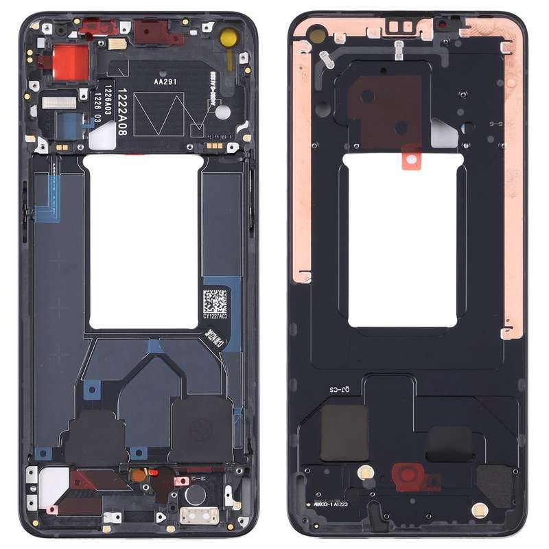 For OPPO Reno7 5G China PFJM10 Original Front Housing LCD Frame Bezel Plate (Black)