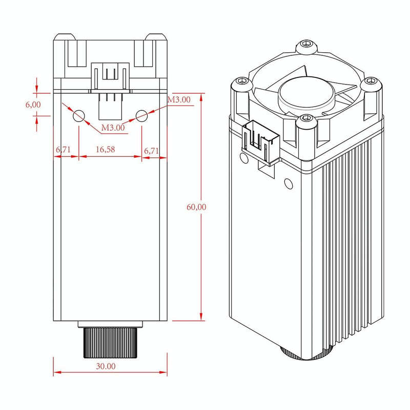 NEJE B30635 500MW 405nm Laser Engraver Module Kits