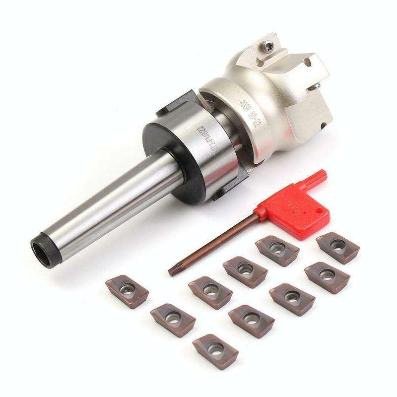 Milling Shank Cutter Blade Set(MT2-FMB22 Milling Tool Holder +50 Cutter + 10 Knives)