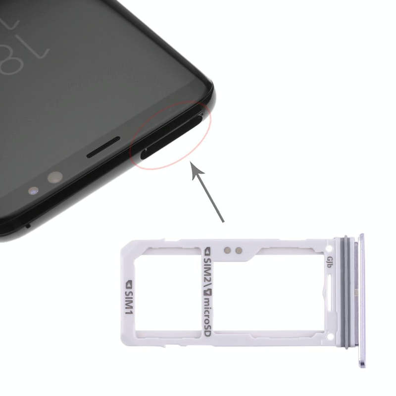 For Galaxy S8 / S8+ 2 SIM Card Tray / Micro SD Card Tray (Grey)