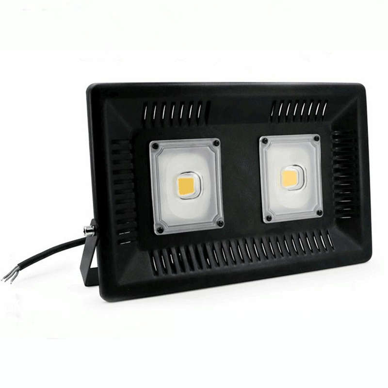 100W Waterproof LED Floodlight Lamp, 2 x 48 LED SMD 2835, Luminous Flux: > 8000LM, PF > 0.9, RA >...