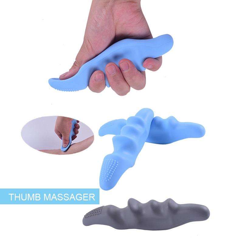 Silicone Thumb Bump Massager Muscle Relaxation Massage Fascia Device, Specification: Thumb Pink