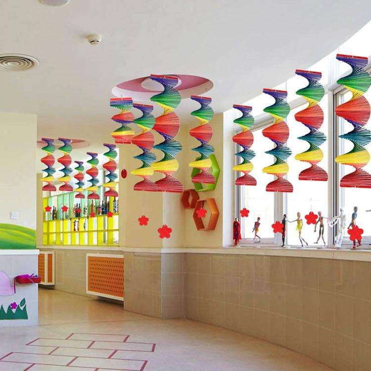 Classroom Wall Hanging Curtain Color Rotation Wind Turn, Size: 90x20cm