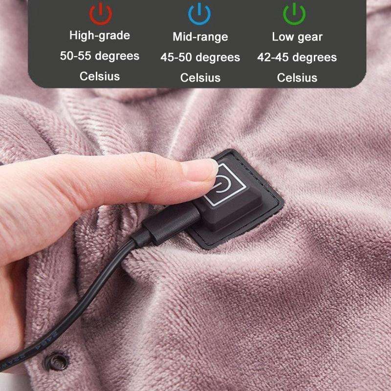 Low Voltage 5V USB Home Portable Small Electric Blanket, Width: 100x80cm(Grey)