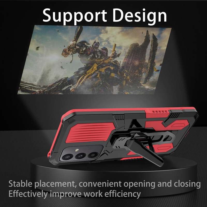 For Samsung Galaxy A24 4G Armor Warrior Shockproof PC + TPU Phone Case(Red)