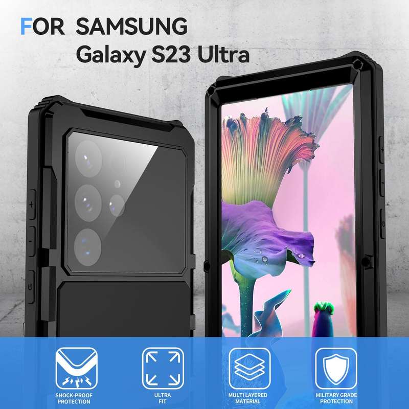 For Samsung Galaxy S23 Ultra 5G R-JUST RJ-56 3rd Gen Life Waterproof Dustproof Shockproof Phone C...