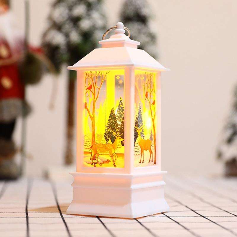 Christmas Flame Lantern Christmas Decoration LED Luminous Ornament Candlestick Lamp, Size: Large ...
