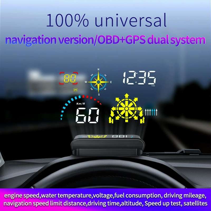Q10 Car HUD Head-up Display GPS Speed Meter
