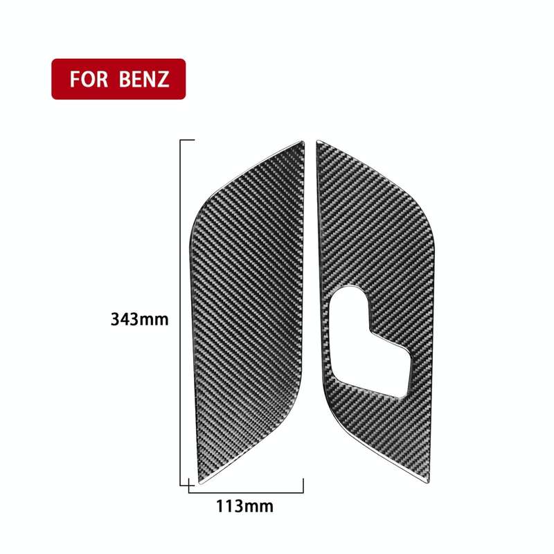 6 PCS / Set Carbon Fiber Car B Front Door Panel Decorative Sticker for Mercedes-Benz B-Class 2019...