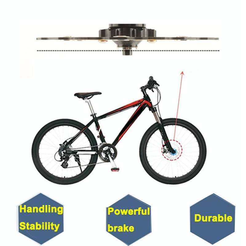 VXM Bicycle Mountain Bike Floating Brake Disc Brake 160mm(Black)(Black)