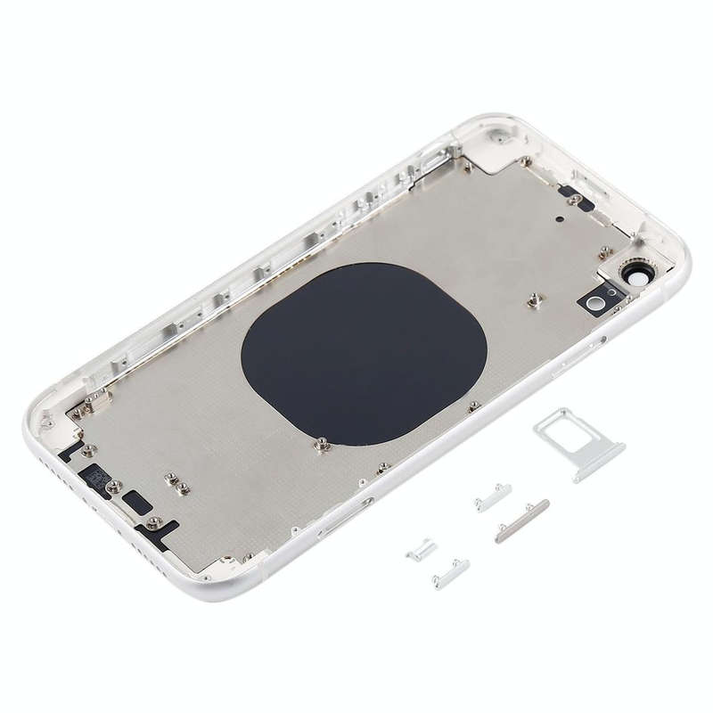 Back Housing Cover with Camera Lens & SIM Card Tray & Side Keys for iPhone XR(White)