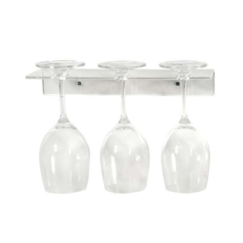 Household Red Wine Goblet Acrylic Upside Down Cup Holder(Three Cups)