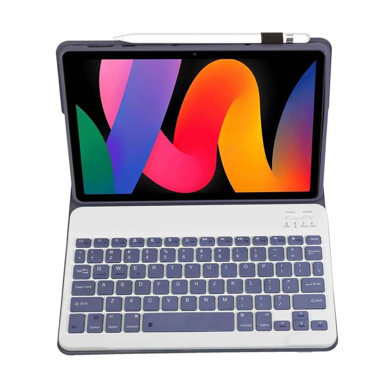 For Xiaomi Redmi Pad SE 11 inch A0N9 Lambskin Texture Ultra-thin Detachable Bluetooth Keyboard Le...