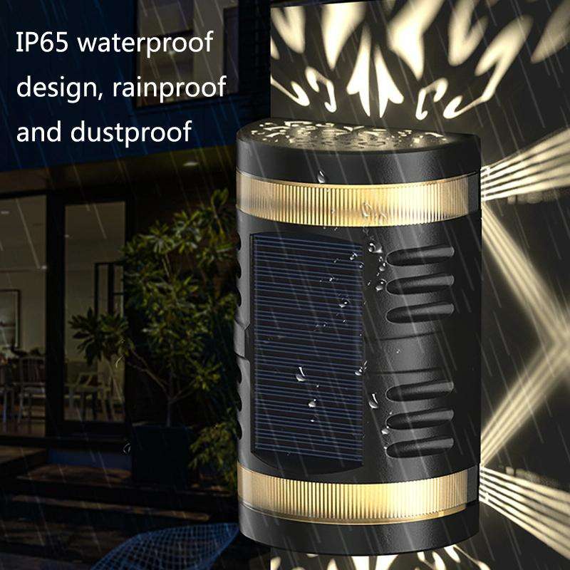 HP-2106 80LM 2 LED Outdoor Solar Automatic Light Sensor Wall Light Garden LED Wall Light(White Li...