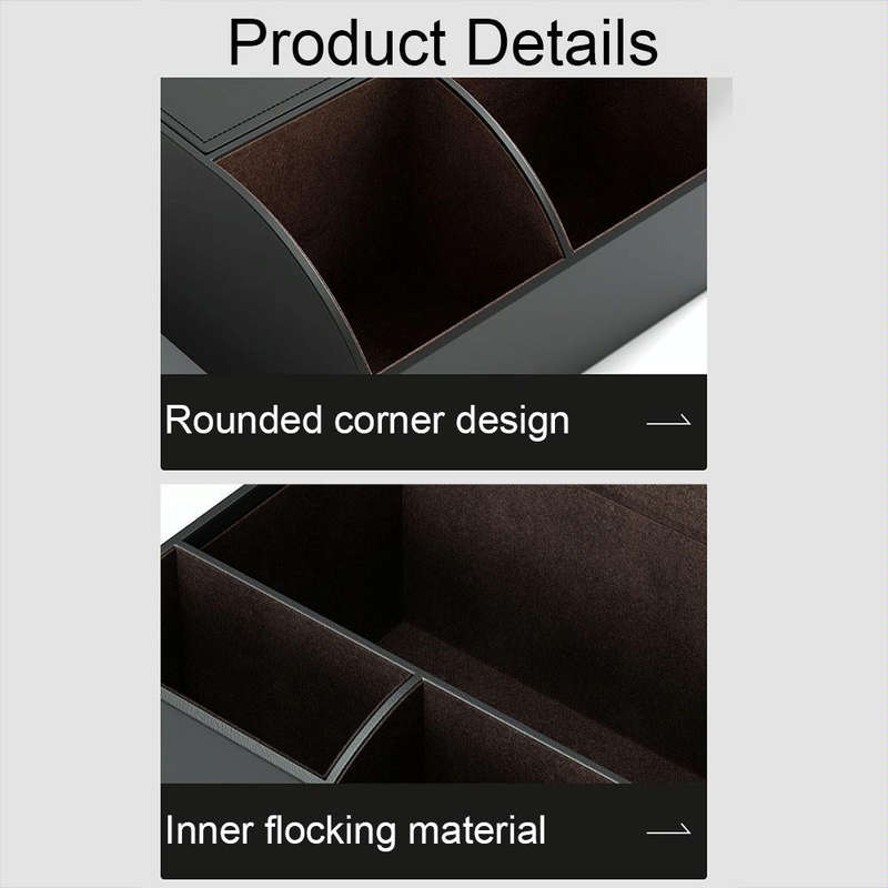 Car Armrest Box Multifunctional Tissue Storage Box Central Control Multi-compartment Rack(Black)
