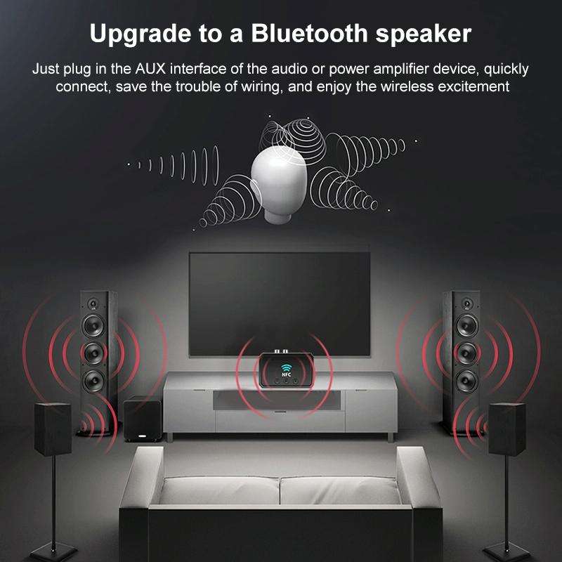 T36 NFC Bluetooth 5.0 Receiver Transmitter Headset Car Audio Player