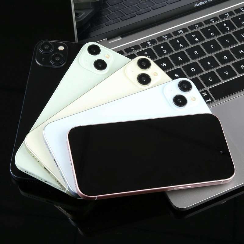 For iPhone 15 Black Screen Non-Working Fake Dummy Display Model (Black)