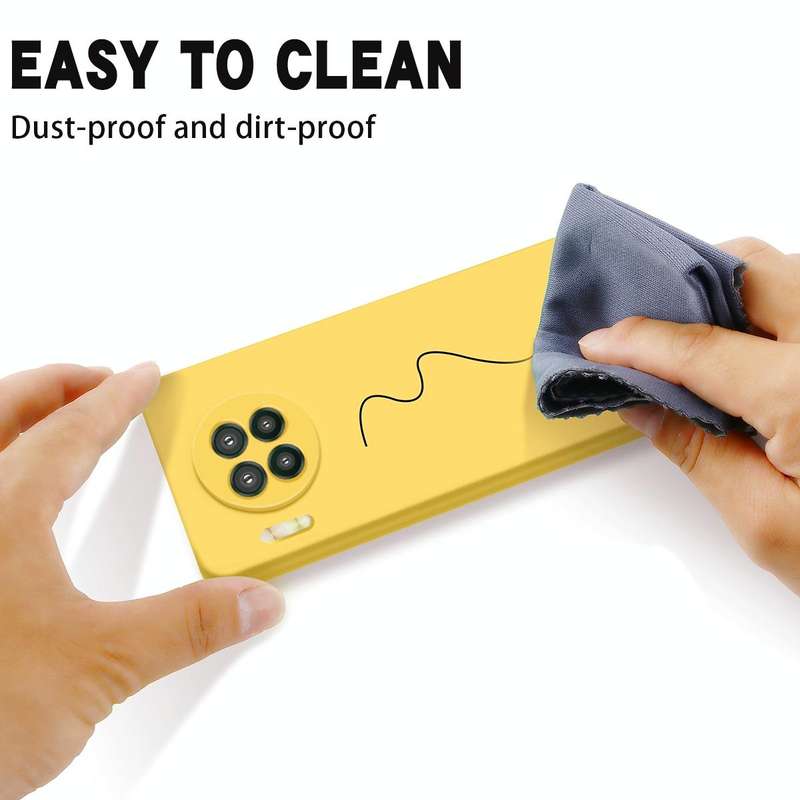 For Hisense Infinity H50 Zoom Pure Color Liquid Silicone Shockproof Phone Case(Yellow)