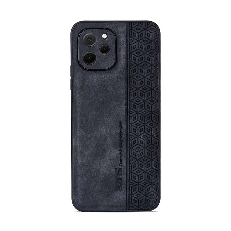 For Huawei Enjoy 50z / nova Y61 AZNS 3D Embossed Skin Feel Phone Case(Black)