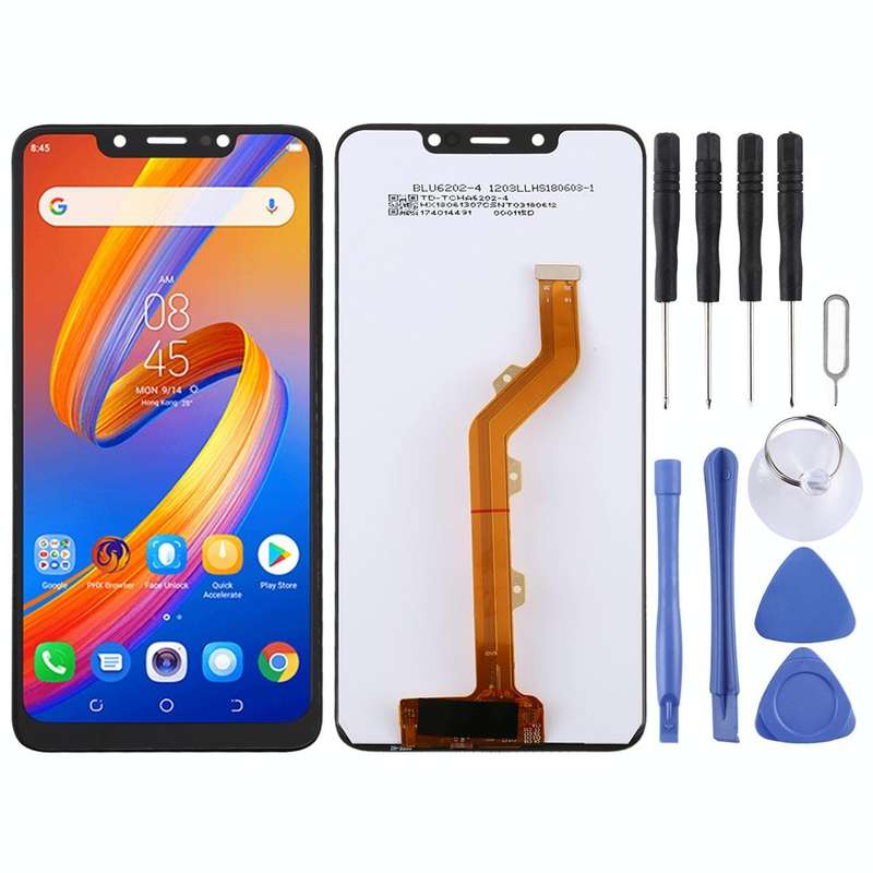 TFT LCD Screen for Tecno Spark 3 KB7 with Digitizer Full Assembly (Black)