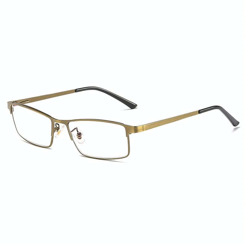 Dual-purpose Photochromic Presbyopic Glasses, +2.50D(Gold)