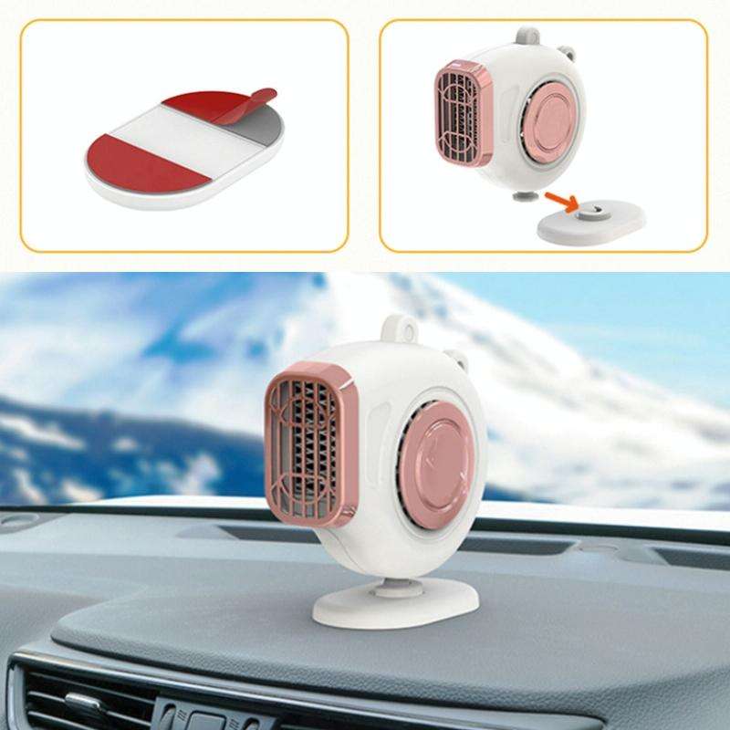 Portable Car Dashboard Electric Heater Winter Defroster, Voltage:12V(Pink)