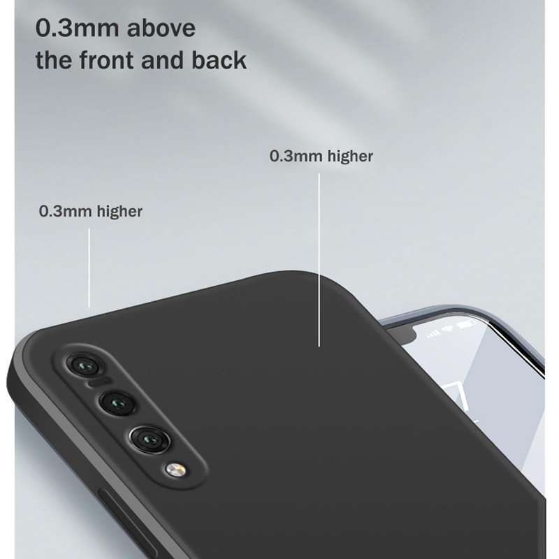 For Huawei P20 Pro Solid Color Imitation Liquid Silicone Straight Edge Dropproof Full Coverage Pr...