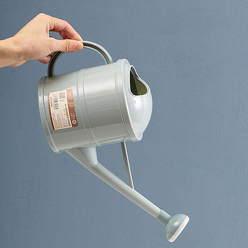 Home Gardening Watering Flowers Plastic Long Mouth Kettle(1.5L Beige)
