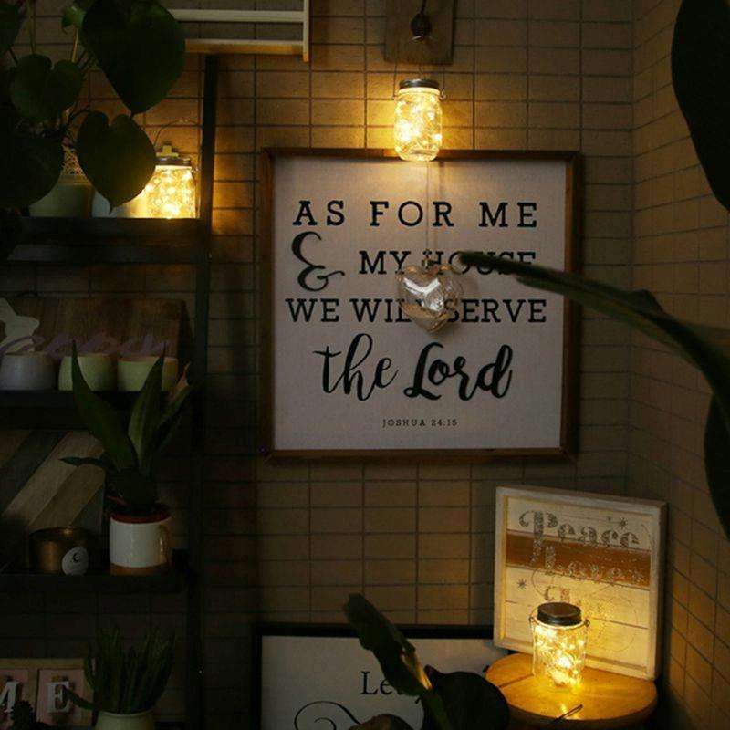 10 LEDs Solar Energy Mason Bottle Cap Pendent Lamp Outdoor Decoration Garden Light, Not Include B...