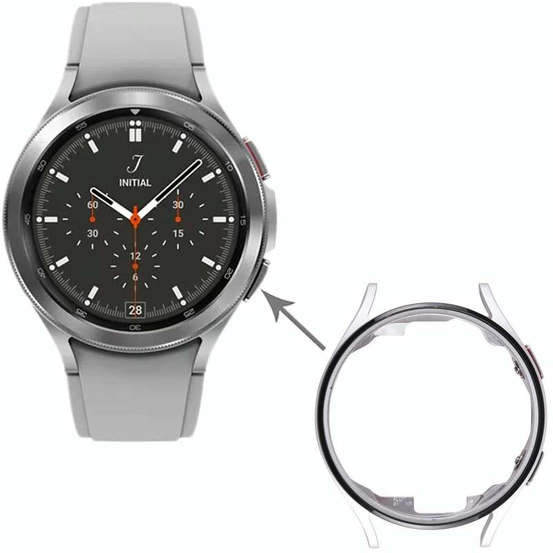 Original LCD Screen Frame Bezel Plate For Samsung Galaxy Watch4 44mm SM-R870 R875(Silver)
