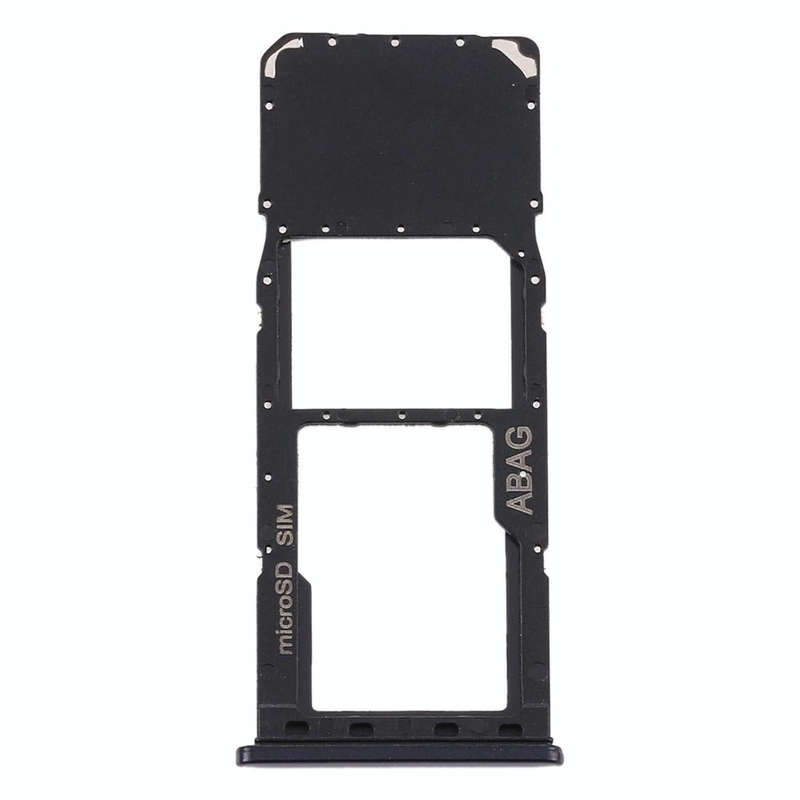 For Samsung Galaxy A21s SIM Card Tray + Micro SD Card Tray (Black)
