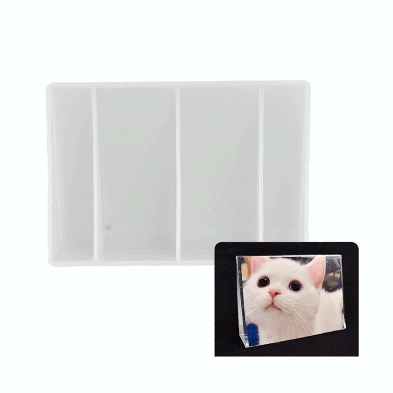 Heart-shaped Square Photo Frame Display DIY Silicone Mould, Spec: Vertical Rectangle