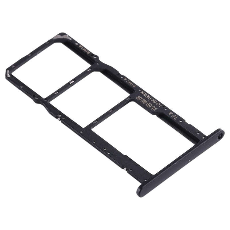 SIM Card Tray + SIM Card Tray + Micro SD Card Tray for Huawei Honor Play 3e (Black)
