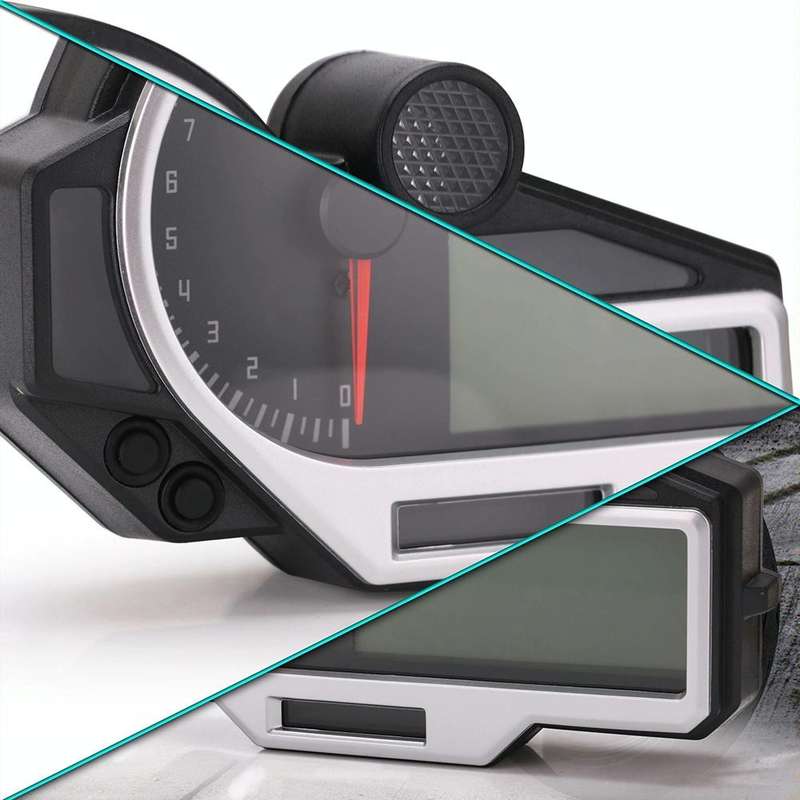 Speedpark Universal Motorcycle Instrument Colorful LED LCD N1-6 Speedometer Odometer Tachometer