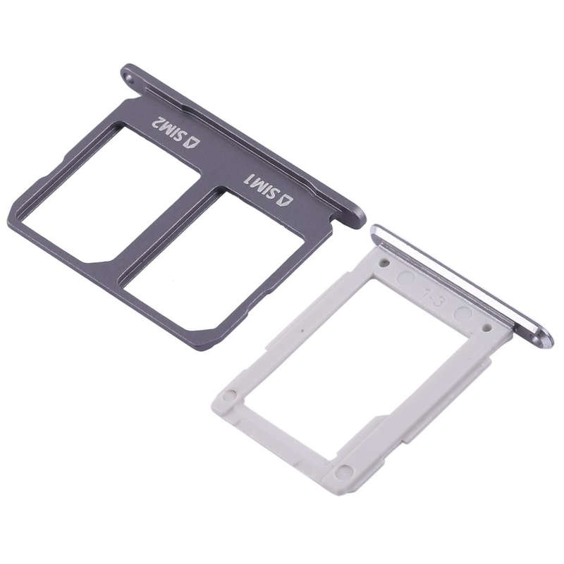 For Galaxy A9100 / A9 (2016) 2 SIM Card Tray + Micro SD Card Tray (Black)
