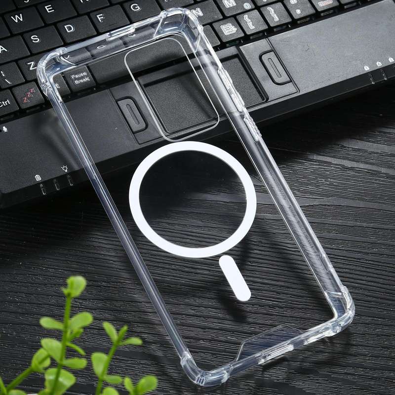 For Huawei P40 Pro Magsafe Case Clear Four-corner Airbag Shockproof PC + TPU Case with Magnetic(T...