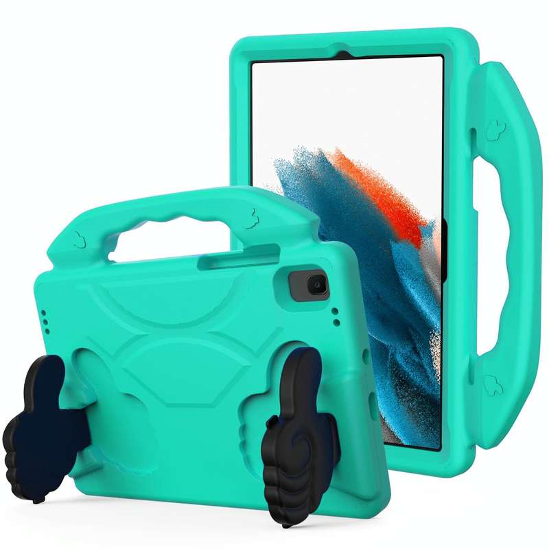 For Samsung Galaxy Tab A8 10.5 2021 X200 / X205 Thumb Bracket EVA Shockproof Tablet Case(Glacier ...