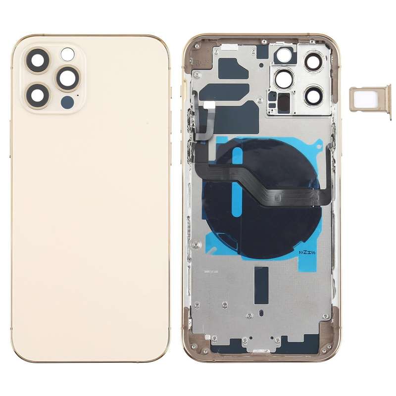 Battery Back Cover (with Side Keys & Card Tray & Power + Volume Flex Cable & Wireless Charging Mo...