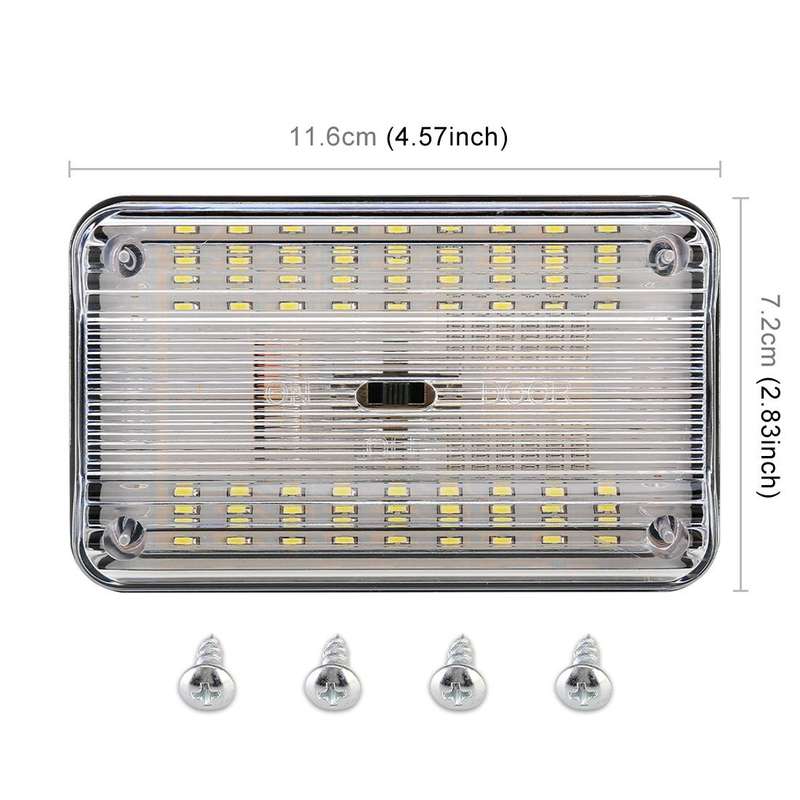GT-699 DC12V / 2W / 6000K / 120LM SMD-3528 Car Indoor Dome Light