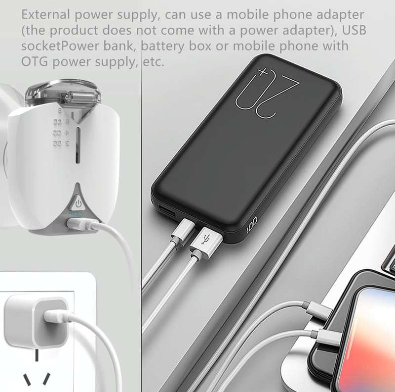 Hands-free Wearable Micro-mesh Nebulizer for Adults and Children ,Style: USB Style(Silver White)