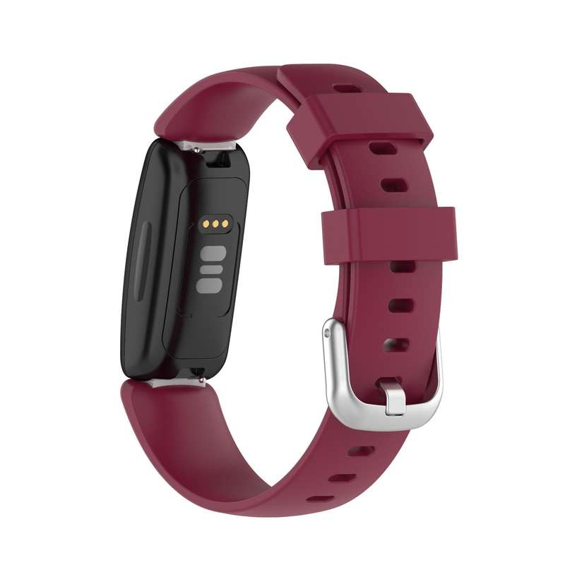 For Fitbit Inspire 2 TPE Watch Band, Size:L(Wine Red)