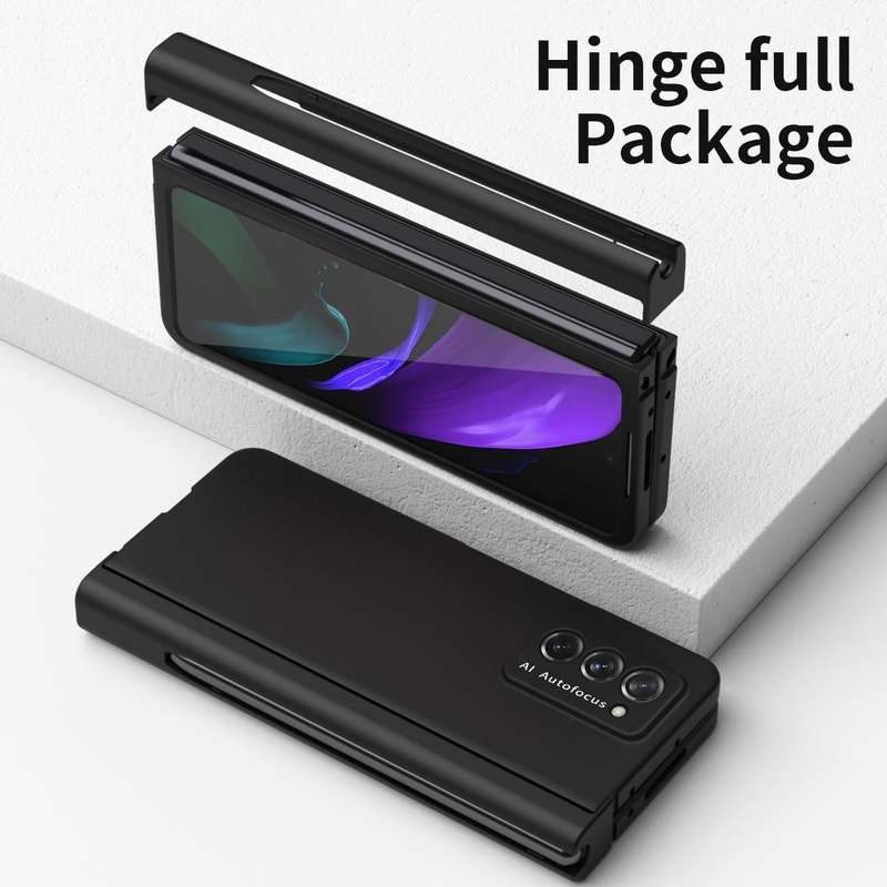 For Samsung Galaxy Z Fold2 5G Macaron Hinge Phone Case with Stylus Pen Fold Edition & Protective ...