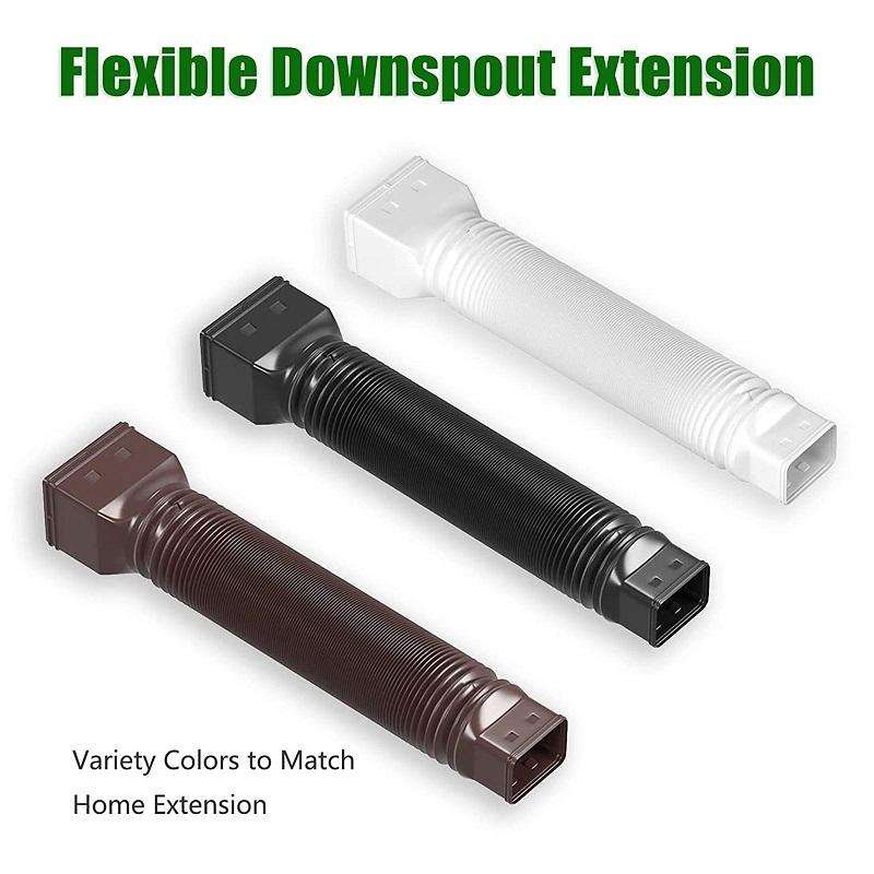 Downspout Extenders Telescoping Rain Gutter Drains(White)