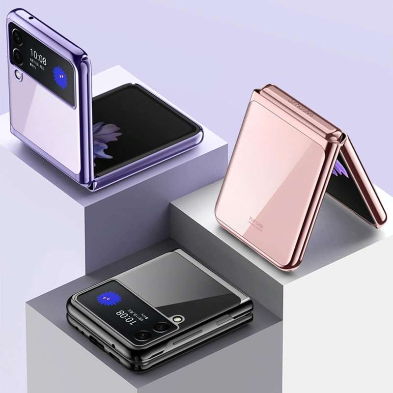 For Samsung Galaxy Z Flip3 5G Symphony Plating PC Shockproof Protective Case(Rose Gold)