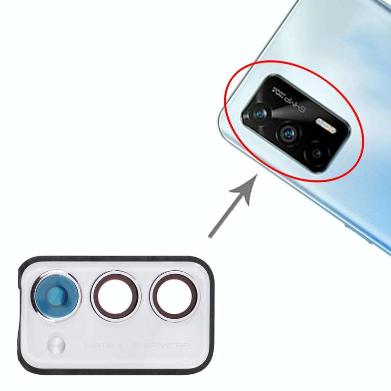 For OPPO Realme Q3 Pro 5G / Realme Q3 Pro Carnival  Back Camera Lens Frame (White)