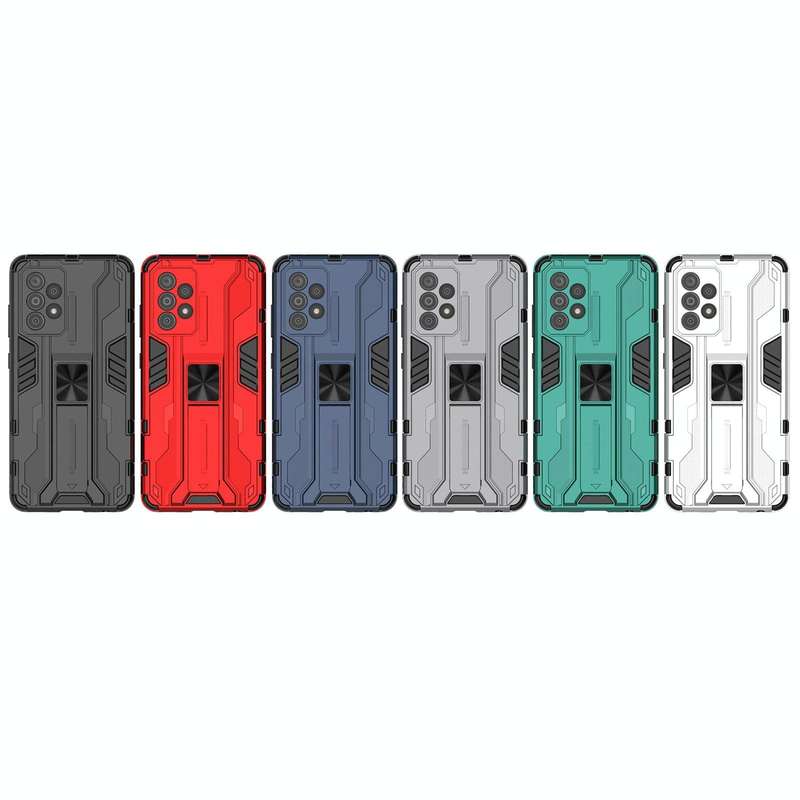 For Samsung Galaxy A52 5G / 4G Supersonic PC + TPU Shock-proof Protective Case with Holder(Black)