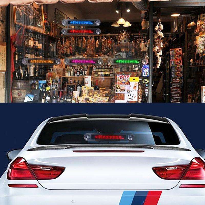 DC 12V Car LED Programmable Showcase Message Sign Scrolling Display Lighting Board with Remote Co...