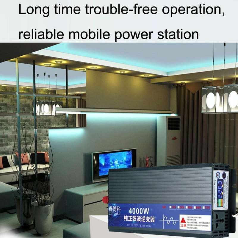 XINBOKE High Power Household Car Sine Wave Inverter 60V 3000W To 220V 1500W (LCD Display)