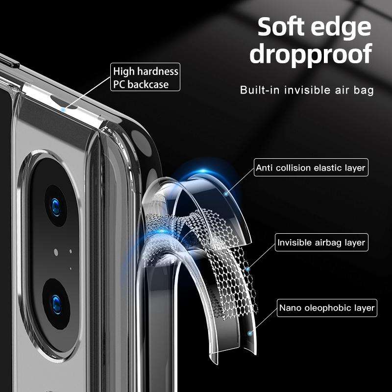 For Google Pixel 8 Armor Clear TPU Hard PC Phone Case(Matte Black)