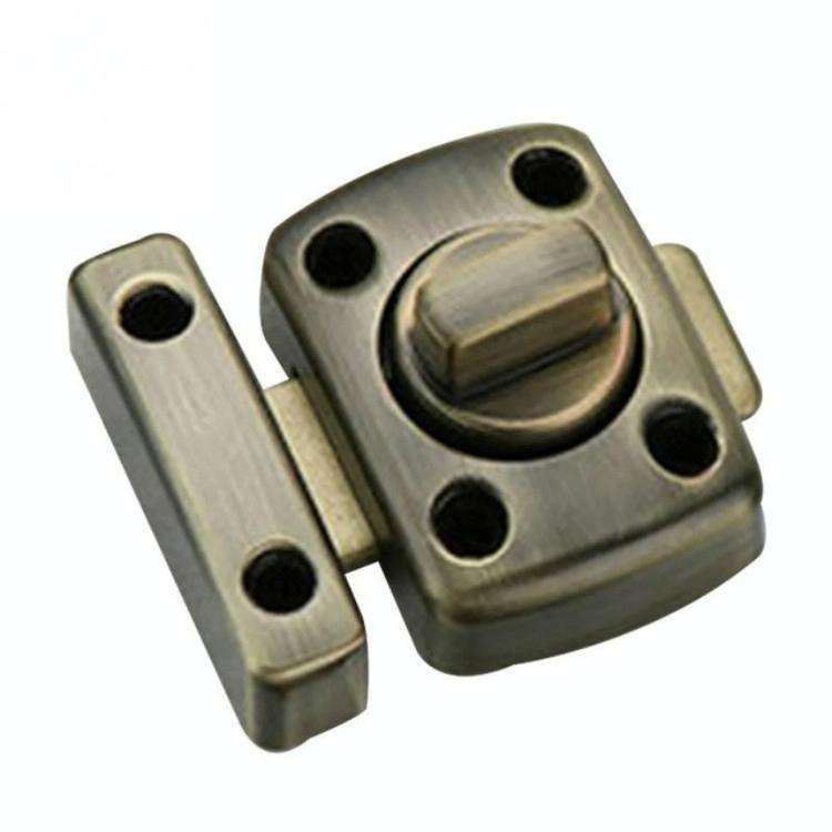 Universal Door Latch Security Sliding Door Lock with Screws, Size:L(Antique Bronze)
